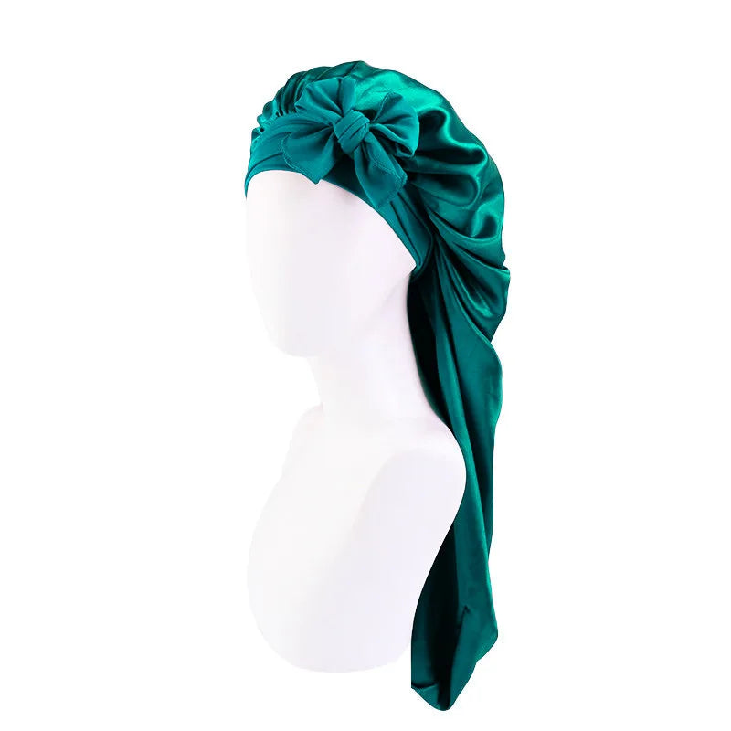 Nora Satin Bonnet | Oversized Sleep Cap for Hair Protection 14
