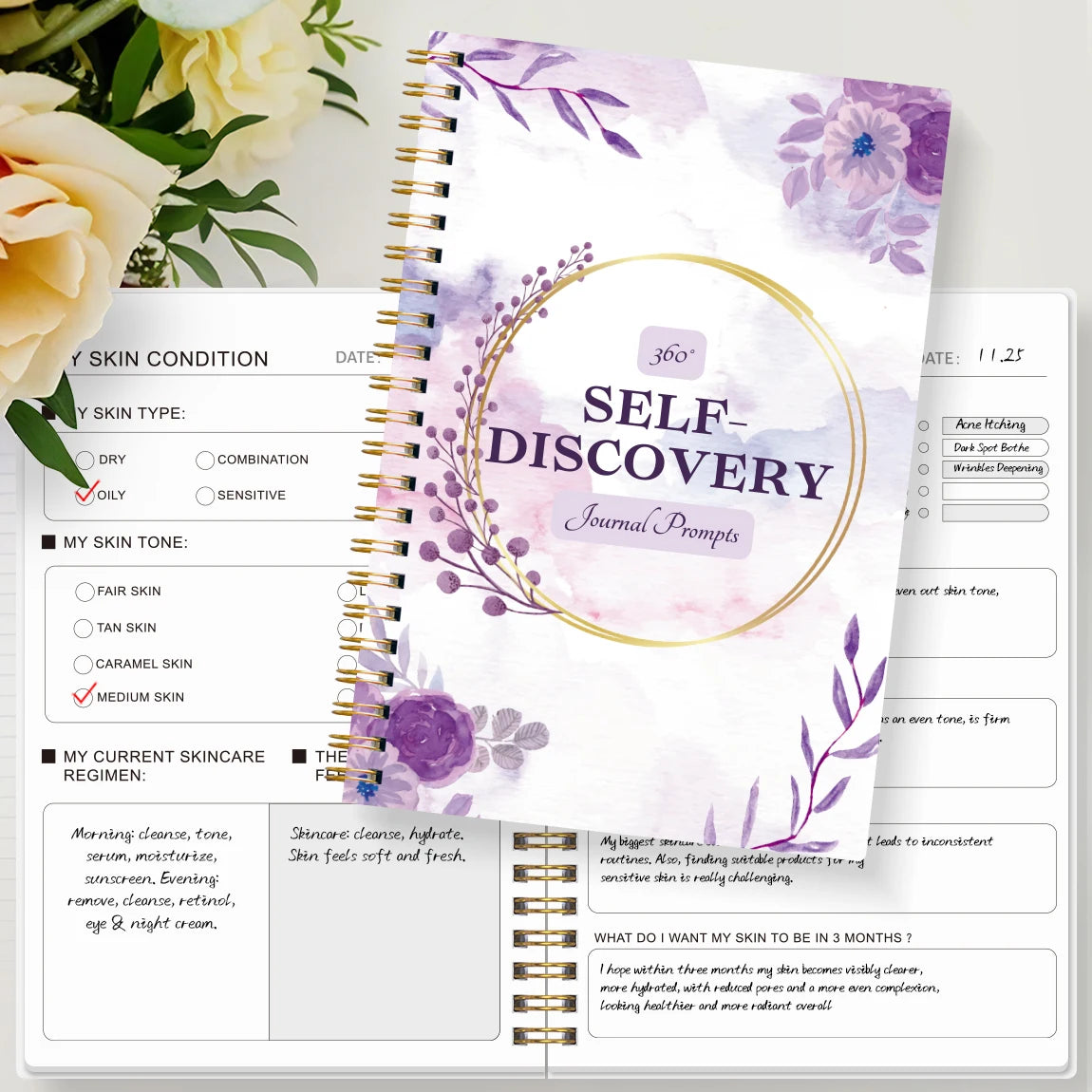 Aura Skincare Journal | A5 Daily Routine Tracker for Women and Teens 7