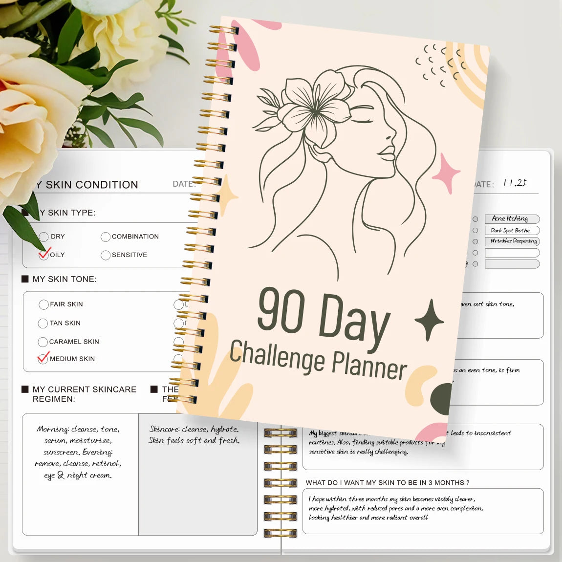 Aura Skincare Journal | A5 Daily Routine Tracker for Women and Teens 8