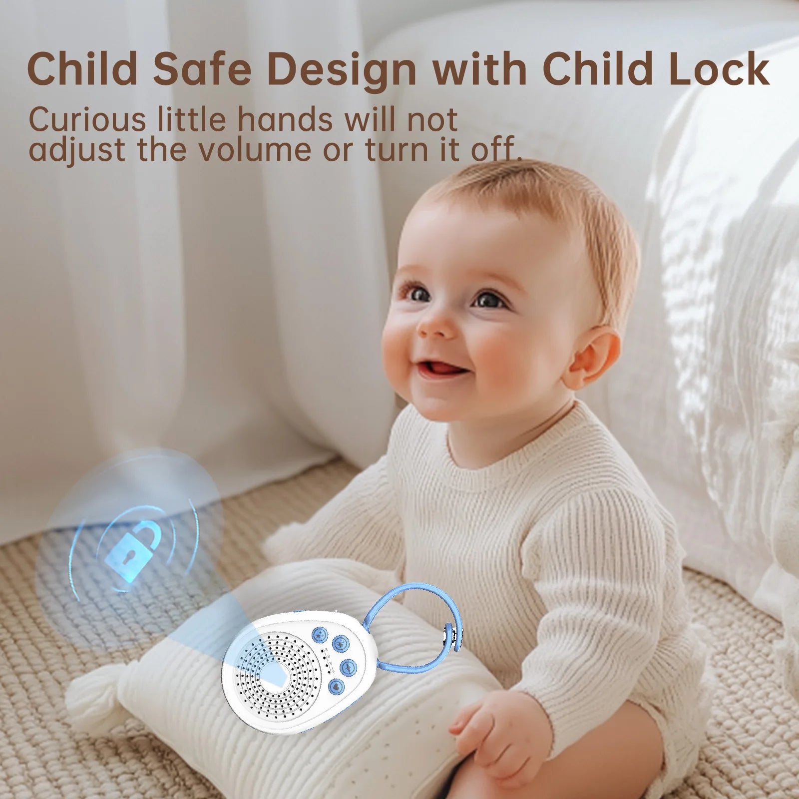Bamboo White Noise Machine | Portable USB Rechargeable Sound Machine for Sleep 4