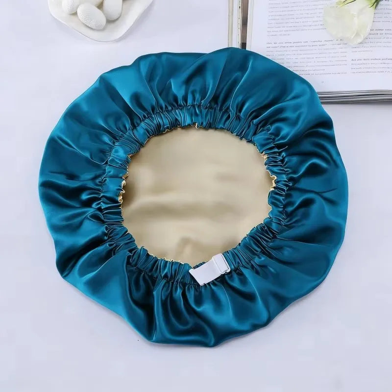 Breezy Silk Bonnet | Double Layer Silk Night Cap for Curly Hair 10