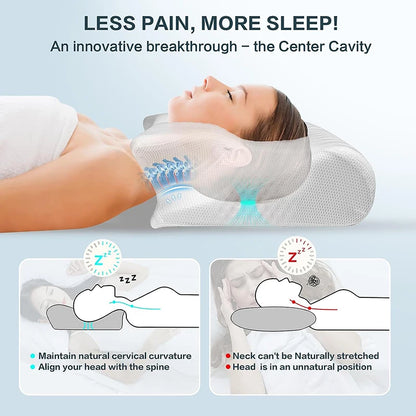 MediCerv Pillow | Ergonomic Memory Foam for Neck Pain Relief 5