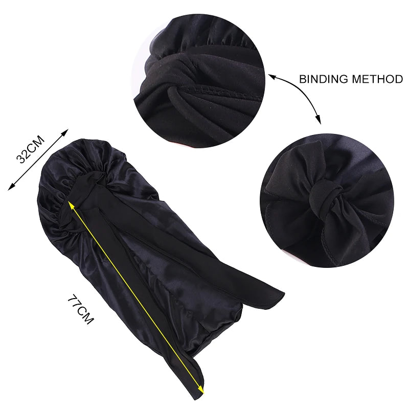 Nora Satin Bonnet | Oversized Sleep Cap for Hair Protection 2