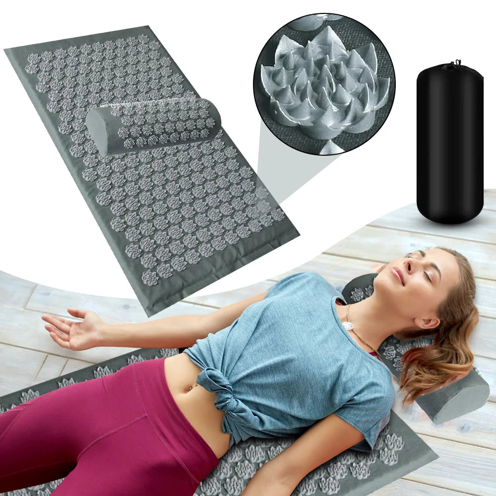 Sensi Acupressure Mat | Cotton & PVC Massage Cushion for Muscle Relief and Relaxation 0