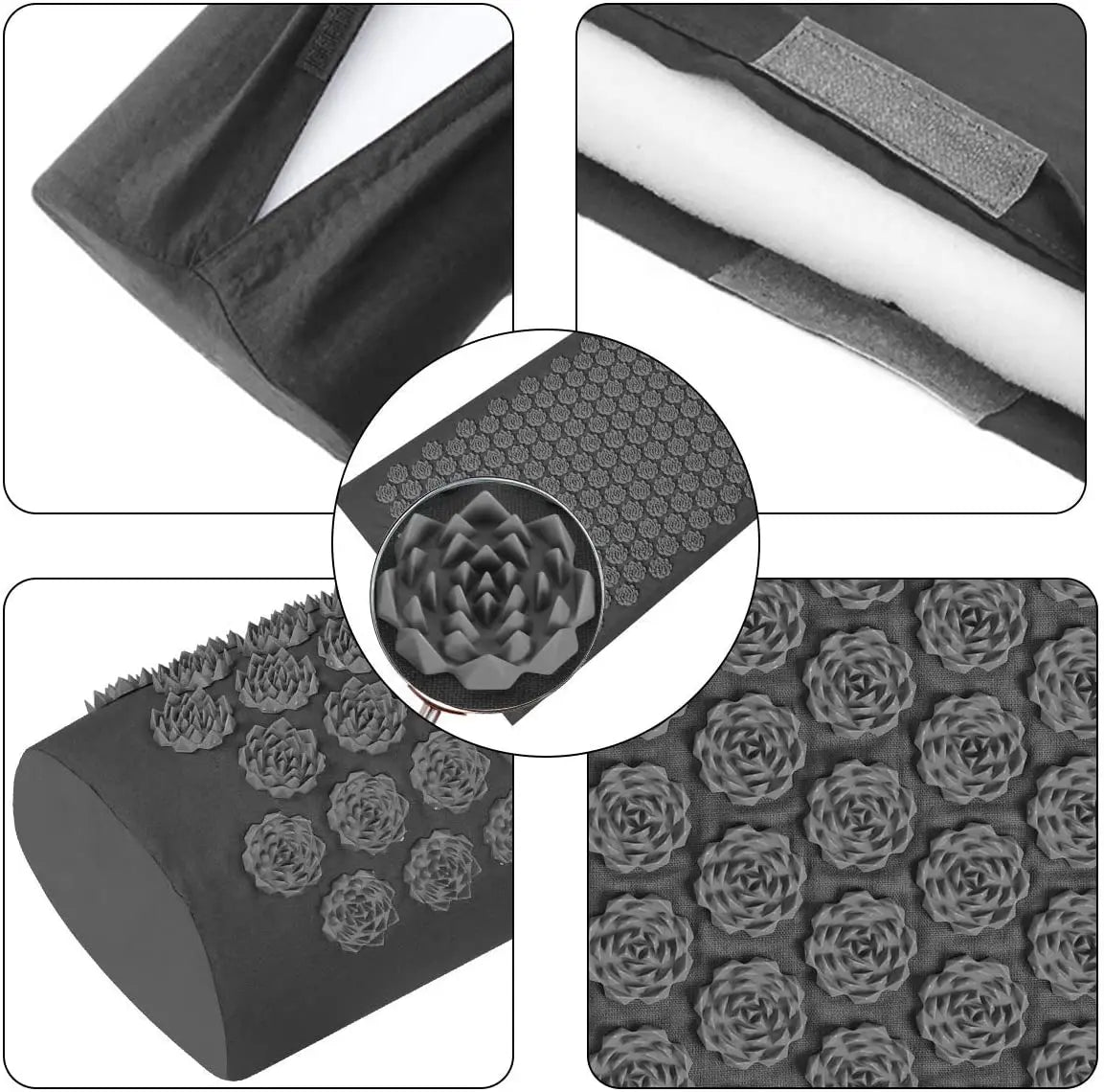 Sensi Acupressure Mat | Cotton & PVC Massage Cushion for Muscle Relief and Relaxation 2