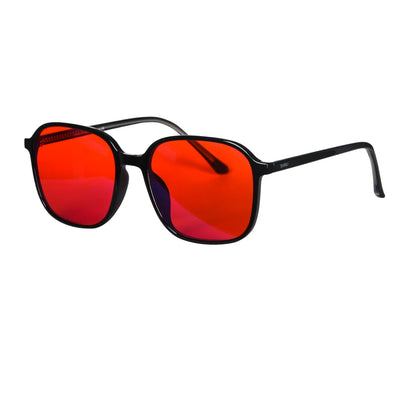 Sleek Y2K Glasses | Blue Light Blocking, Red & Orange Lenses 0