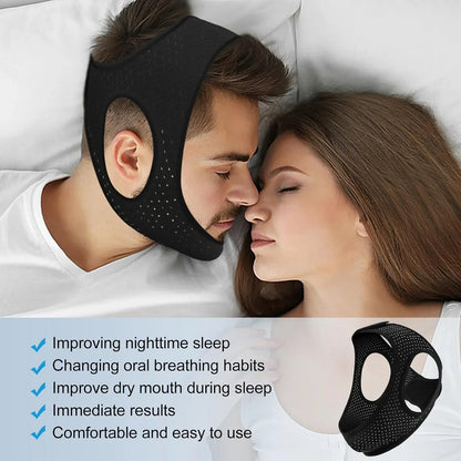 Snooze Chin Strap | Breathable Anti-Snoring Solution for Sleeping 4