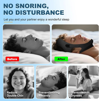 Snooze Chin Strap for Snoring | Adjustable, High Elasticity, Hypoallergenic 5