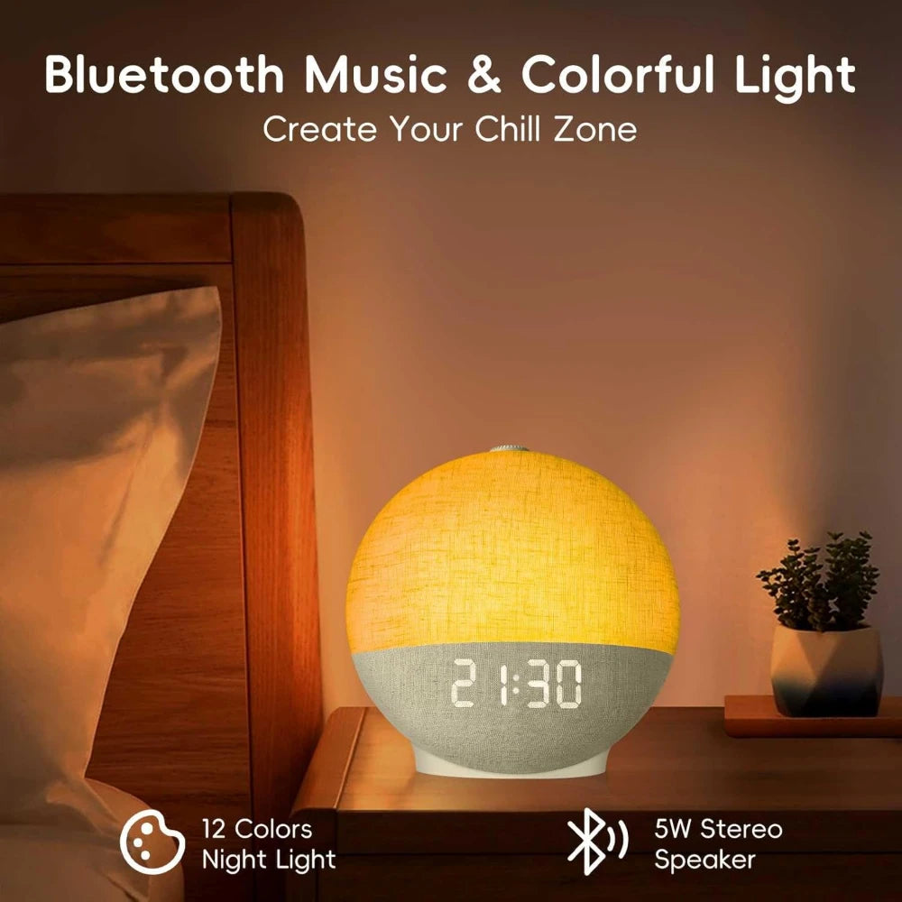 Wanda Sunrise Alarm Clock | Bluetooth Speaker with Color Changing Lights 1
